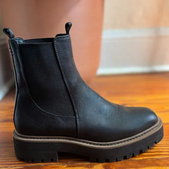 Sam Edelman Laguna Chelsea Boots in Black Leather, Size 8.5 - Picture 8 of 12